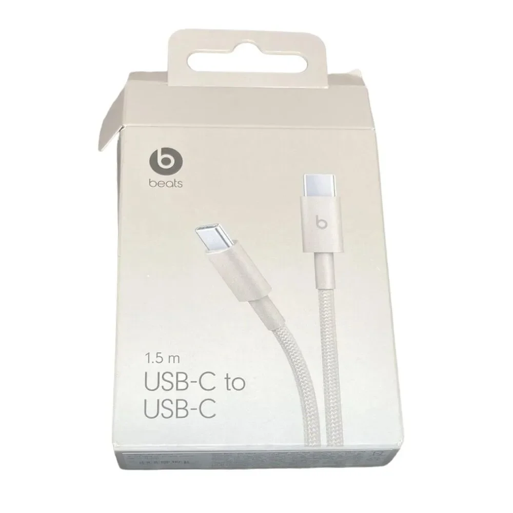 Beats USB-C Cable 1.5m Fast Charge Woven Stone Open Box Unused See Pictures